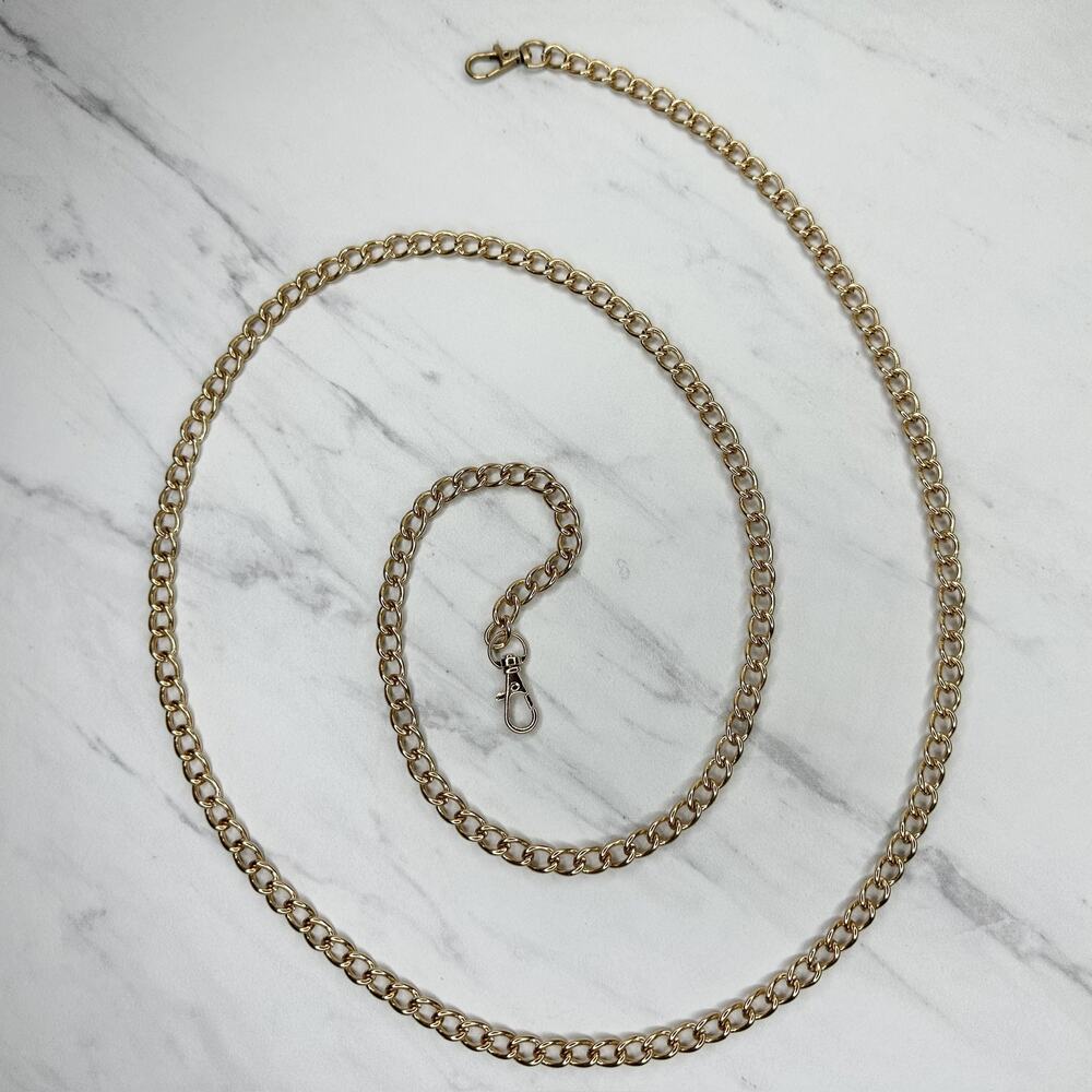 Crossbody Gold Tone Chain Link Purse Replacement Strap 53" ✨